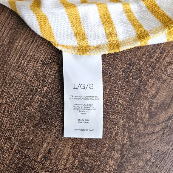 CAbi The Dreamer Standard Sweatshirt Long Sleeve Tee Top L Sun Stripe - Picture 8 of 9